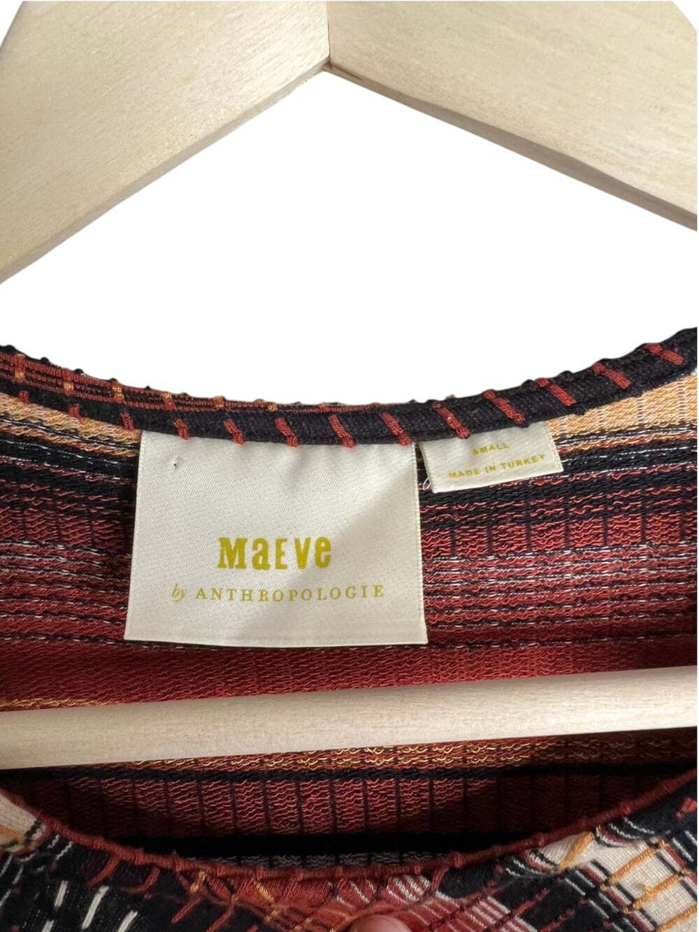 Maeve Anthropologie Parkside Knit Dress Size Small Stripe Asymmetric Handkerchie - Picture 4 of 4